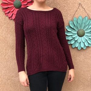 Burgundy Knit Sweater